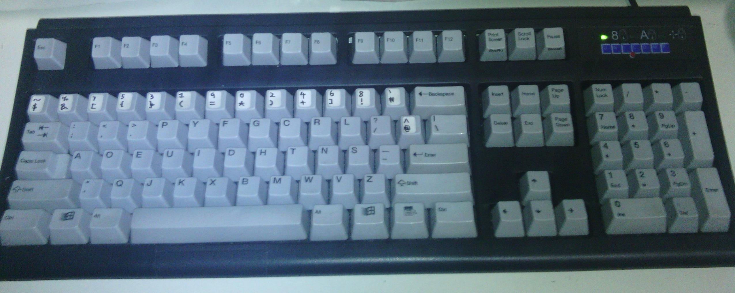 dvorak keyboard programming